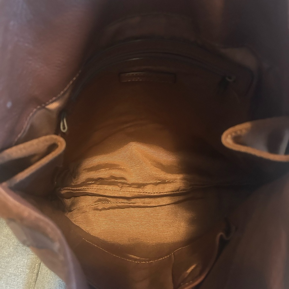 BCBG MAXAZRIA Brown Suede Leather Purse Tote Shoulder Bag - Picture 10 of 10